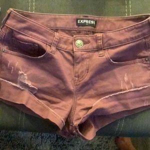 Express dark purple shorts